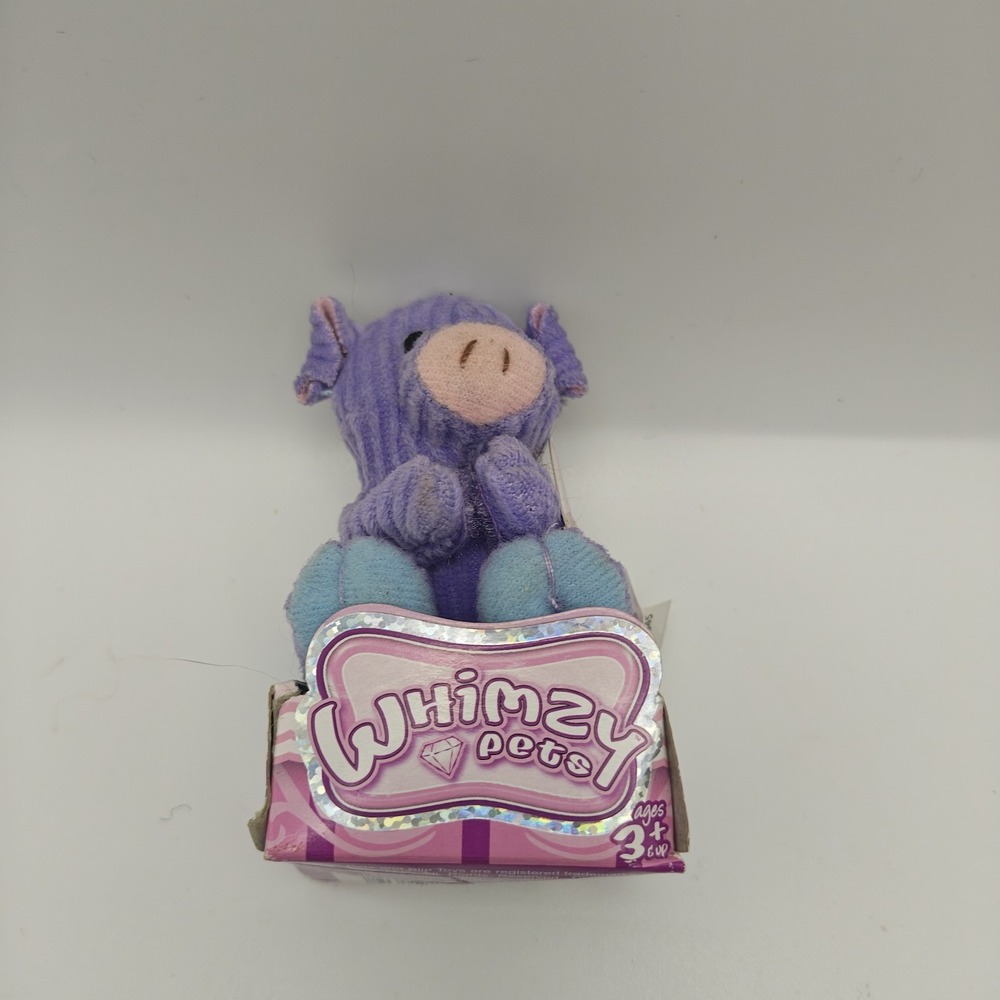 Whimzy Pets Purple Pig LILAC 2010 Blip Toys Mini Stuffed Animal